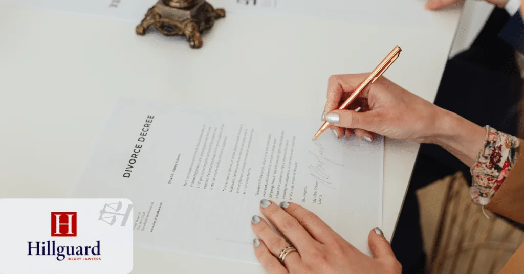 Signing a legal settlement related to the average personal injury settlement in California