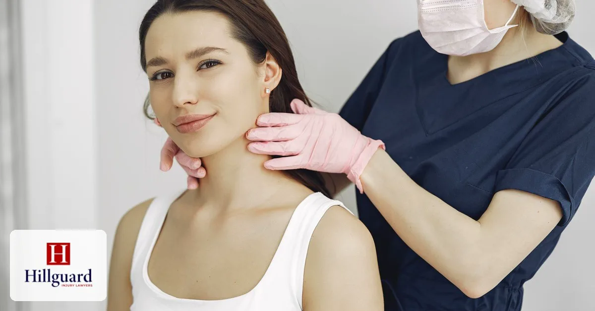 Doctor examining a patient's neck injury
