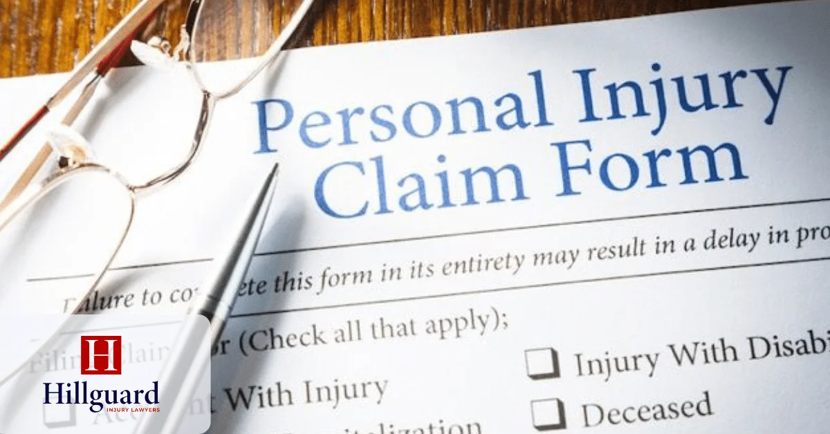 Personal injury claim form paperwork