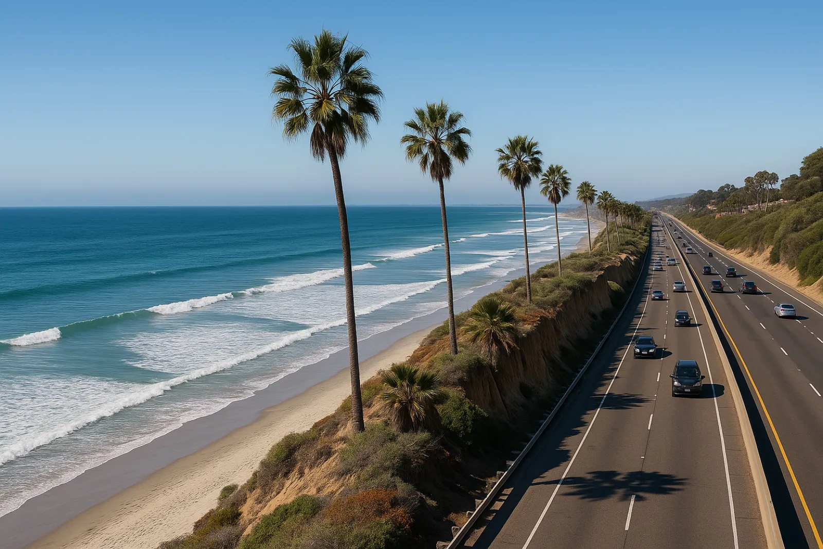 Carlsbad coastline along the Pacific Ocean