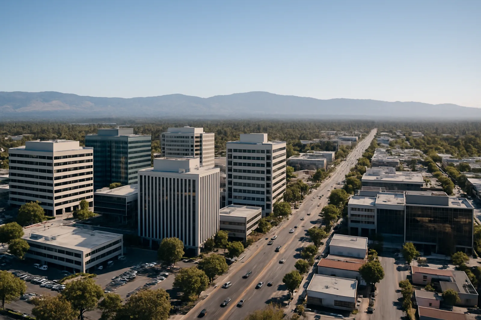Santa Clara cityscape in Silicon Valley