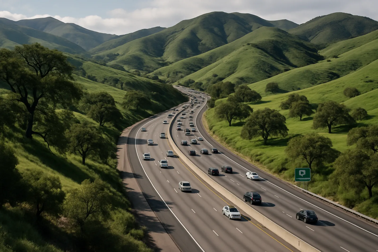 US-101 through the Conejo Valley hills near Thousand Oaks