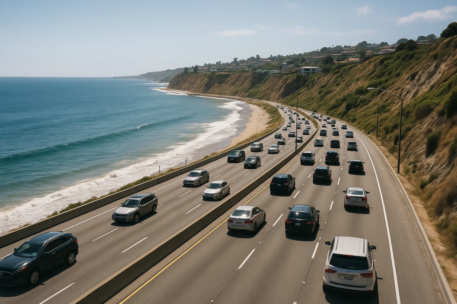 Pacific Coast Highway coastal traffic near Torrance