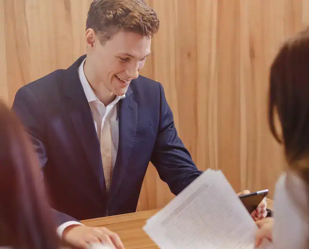 Colleagues Works With Documents Office