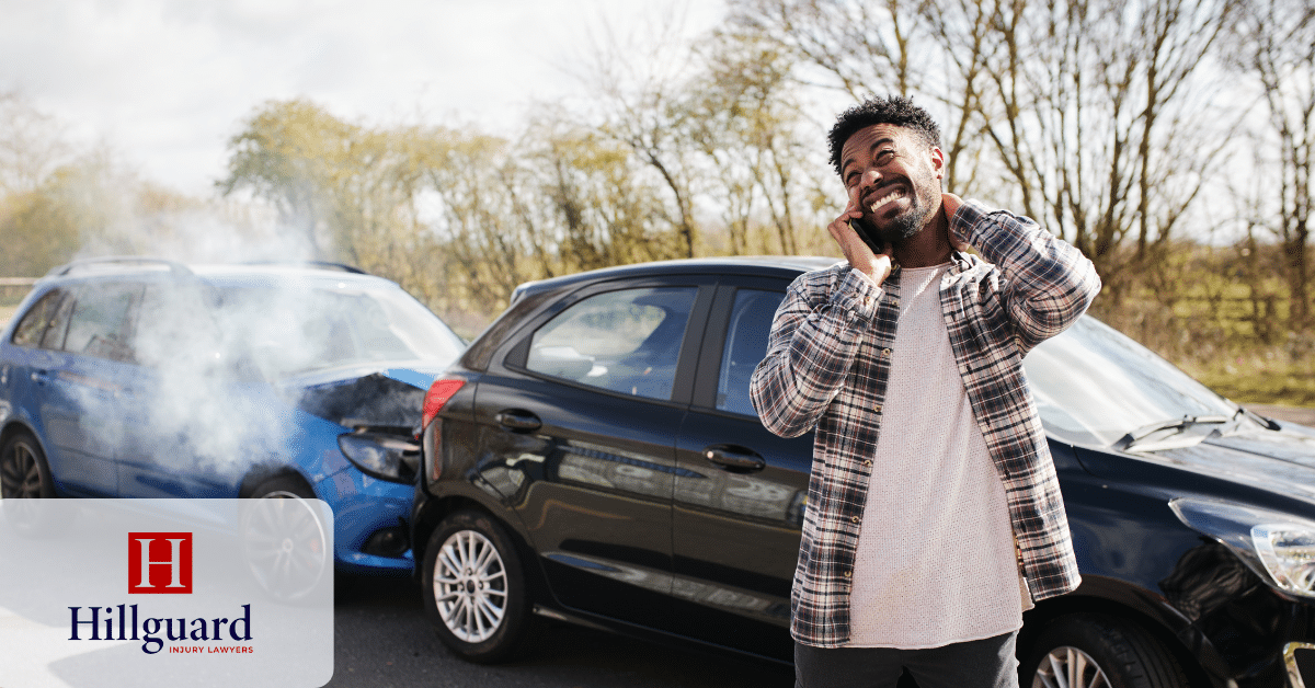 Car accident phone call private property