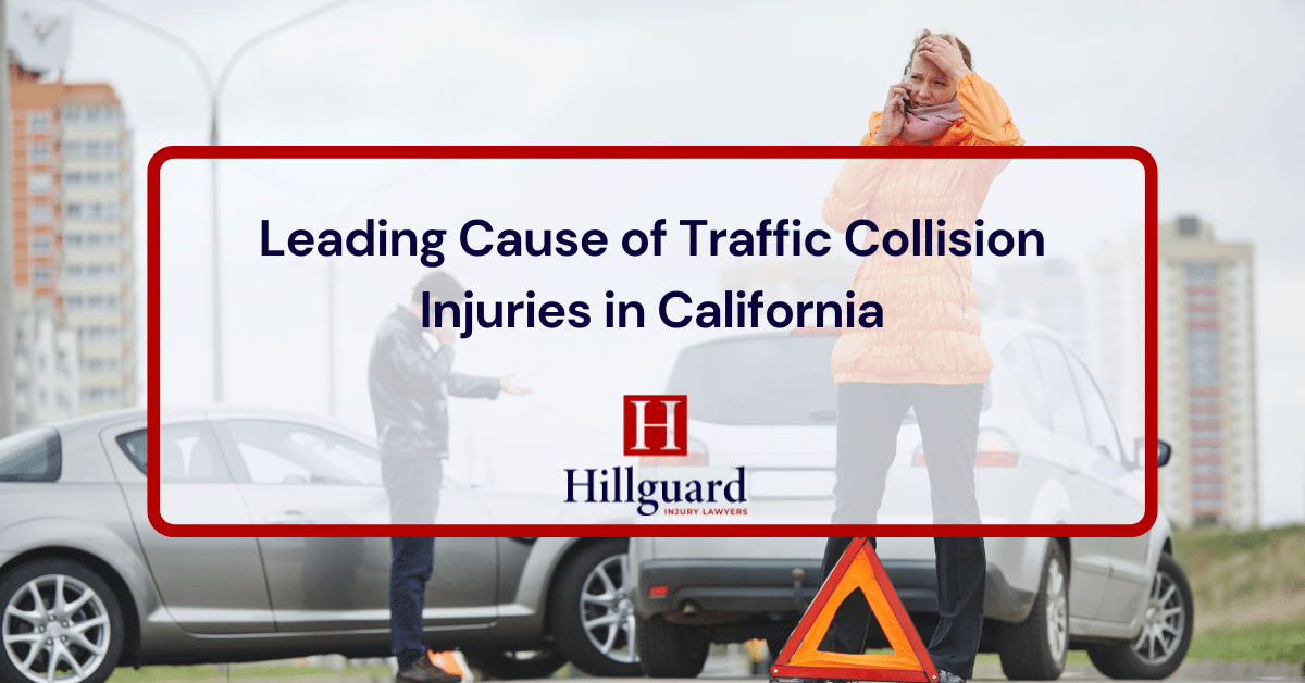 Distracted driving as the leading cause of traffic collision injuries in California.