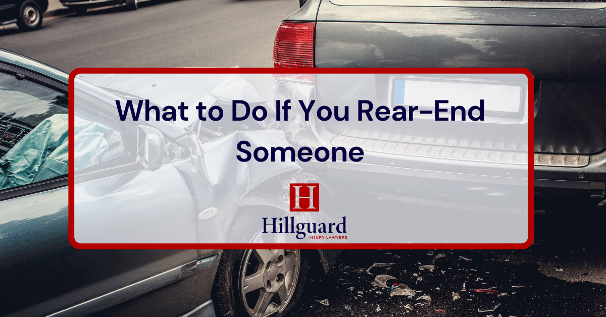 what to do if you rear end someone
